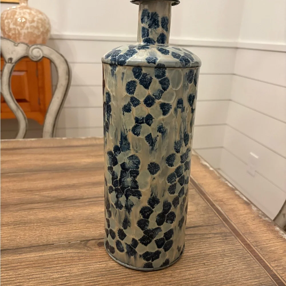 Blue Floral Ceramic Vase - Home Accents